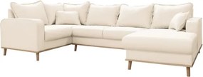 Кремав ъглов диван (десен ъгъл) Beata - Ropez