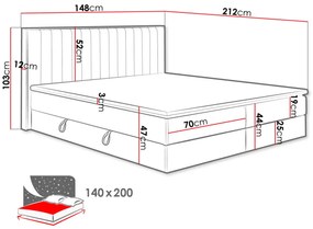 Тапицирано легло Harmonica-Mpez-140 x 200