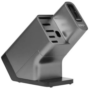 Комплект кухненски ножове с точило Ninja K32014EUUK, 6 части, StaySharp, Ергономичен дизайн, Сребрист/черен