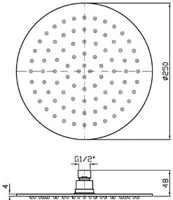 Душ глава Ø 25 Zucchetti Slim