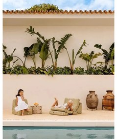 Зелен детски стол от букле и шенил Terrazzo Moon – Wigiwama