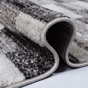Модерен сиво-кафяв килим с правоъгълници Ширина: 120 см | Дължина: 170 см