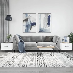 829381 vidaXL Кафе маси, 2 бр, бели, 50x50x40 см, инженерно дърво