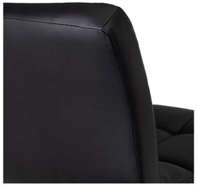 Черни бар столове в комплект от 2 бр. с регулируема височина от имитация на кожа (височина на седалката 93 cm) – Casa Selección