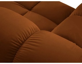 Оранжев ъъглов диван от кадифе Bellis - Micadoni Home
