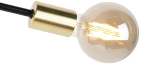 Индустриално висящо осветително тяло черно и златно 78 см 6-светлина - Sydney