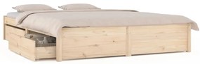 3103518 vidaXL Рамка за легло с чекмеджета, 150x200 см, King Size