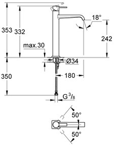 Кран за маса мивка Grohe Allure