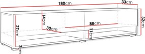 TV шкаф Aelia plus-White-White Glossy