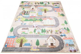Детски килим с мотив на оживен град Ширина: 80 см | Дължина: 150 см