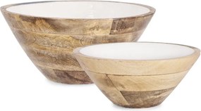 Бели дървени комплект купи 2 бр. ø 30,5 cm Knossos – Yes Everyday