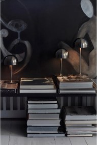 Тъмносива LED настолна лампа с дистанционно управление с метален абажур (височина 30 cm) Tim – Sirius