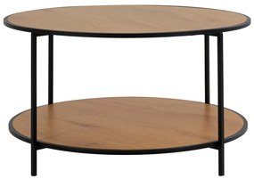 Кръгла масичка за кафе с дъбов плот в естествен цвят ø 80 cm Vita - House Nordic