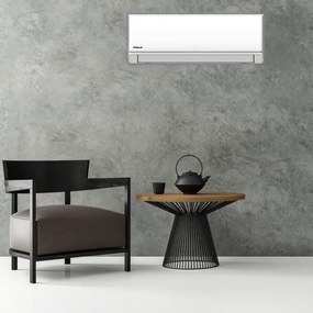 Инверторен климатик Finlux 12NE58XUM, 12000 BTU, 30 м2, А+++, Wi-Fi, Златно покритие на топлообменника, Плазмен филтър, Режим 8C, Бял