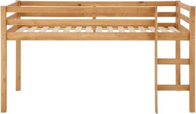 Детско повдигнато легло от масивен бор в естествен цвят 90x200 cm Alpi – Støraa