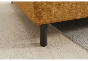 Жълт кадифен разтегателен ъглов диван с място за съхранение (ляв ъгъл L форма) Barea – ELTAP