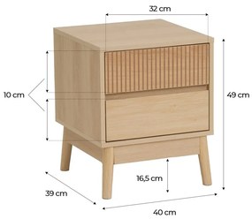 Нощно шкафче в естествен цвят Iona – Casa Selección