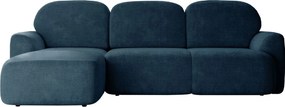 Ъглов диван Nabu-Синьо-Ляв