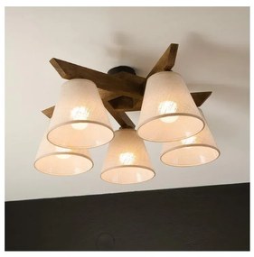 Brilagi - LED плафониера ANTHONY 5xE14/40W/230V дъб орех/бежова