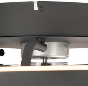 Вентилатор за таван черен 50 см вкл. LED димируем с дистанционно управление - Maddy