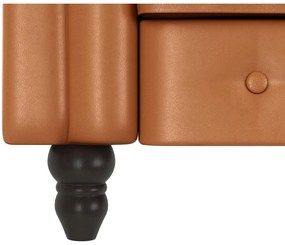 Кафяво кресло честърфийлд от изкуствена кожа Felix – Støraa