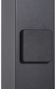 Модерна външна стълбова лампа черна с димно стъкло 50 см със сензор за здрач IP44 - Дания