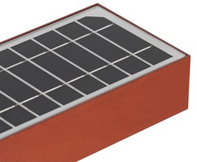 Външна стенна лампа червена с димируема светлина и сензор на слънчева енергия - Kayo