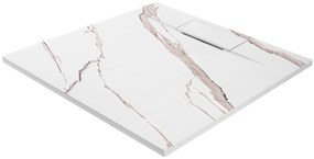 Корито за душ кабина Bazalt CARRARA WHITE 90x90