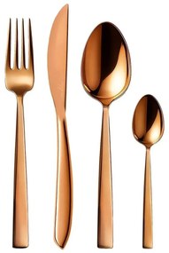 Прибори за хранене от неръждаема стомана в меден цвят 24 бр Copper - Orion