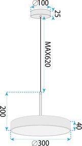 Лампа LED APP1686-1CP 30CM GOLD