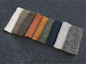 Тъмносин ъглов диван от прежда с примки от букле (десен ъгъл) Azra – Bobochic Paris