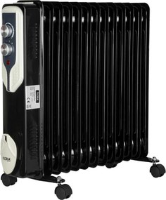 Втора ръка: Маслен радиатор Floria ZLN-3673, 2500W, 13 ребра, Регулируем термостат, Черен