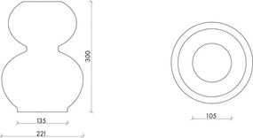 Червена керамична ваза (височина 36 cm) Tuga – noo.ma