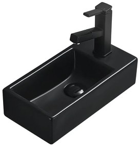 Mexen Inez плотова мивка лява 40 x 20 см, черен мат - 21484085L