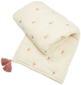 Светложълто/розово олекотено бебешко одеяло от органичен памук 90x120 cm Bows – Cam Cam Copenhagen