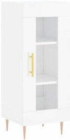 828782 vidaXL Сайдборд, бял гланц, 34,5x34x90 см, инженерно дърво