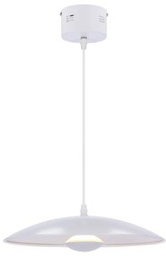 Бяло LED висящо осветително тяло с метален абажур Lund – Candellux Lighting