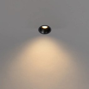 Комплект от 6 черни вградени прожектори GU10 35mm IP44 - Dept