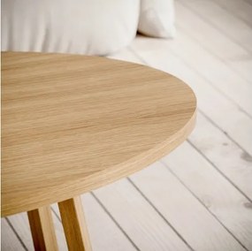 ОАЗИС Естествен дъб - ДЪРВЕНА ХОЛНА МАСА МОДЕРНА ОВАЛНА