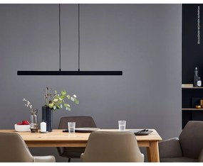 Черно LED затъмняващо се висящо осветително тяло Stripe – Fischer &amp; Honsel