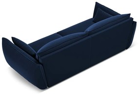 Тъмносин кадифен диван 208 cm Vanda – Mazzini Sofas
