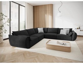 Тъмносив ъглов диван (променлив) Vanda - Mazzini Sofas
