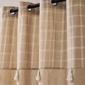 Кафяво перде със смес от памук 140x240 cm Everest – douceur d'intérieur