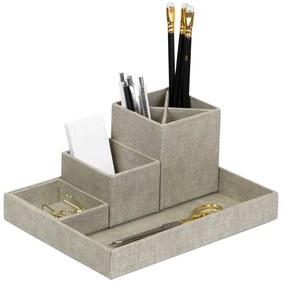 Бежов органайзер за бюро от 4 части Lena - Bigso Box of Sweden