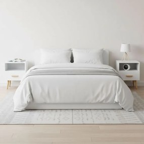 Красиво бяло нощно шкафче с чекмедже