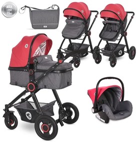 Комбинирана детска количка ALEXA SET LORELLI - CHERRY Red
