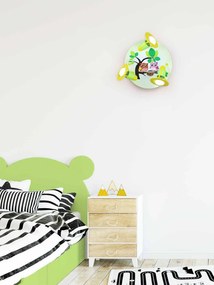 Стенно-таванна лампа Elobra Owl Family 3-лампи-Prasino