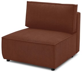 Модул за диван от велур в тухлен цвят, централна част Nihad modular - Bobochic Paris