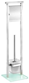 WENKO 22992100 - Четка за тоалетна DEBAR 18x73 cm неръждаема стомана/сатин/бяла
