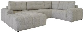 Светлокафяв разтегателен модулен ъглов диван с място за съхранение (десен ъгъл) Lulu – Miuform